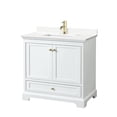 thumbnail image 1 of Wyndham Collection WCS202036SWGWQUNSMXX Deborah 36" Free Standing Single Basin Vanity Set, 1 of 7
