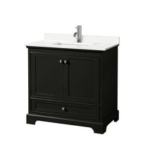 Wyndham Collection Wcs202036s-Qtz-Unsmxx Deborah 36" Free Standing Single Basin Vanity Set