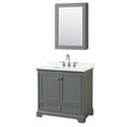 thumbnail image 1 of Wyndham Collection WCS202036SKGWQUS3MED Deborah 36" Free Standing Single Basin Vanity Set, 1 of 7