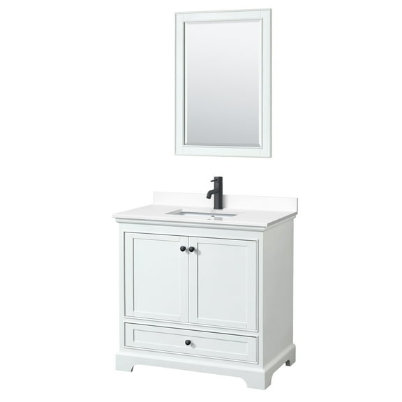 Wyndham Collection Wcs202036s-Vca-M24 Deborah 36" Free Standing Single Basin Vanity Set -