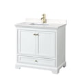 thumbnail image 1 of Wyndham Collection WCS202036SWGC2UNSMXX Deborah 36" Free Standing Single Basin Vanity Set, 1 of 7