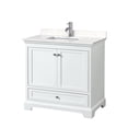 thumbnail image 1 of Wyndham Collection WCS202036SWHC2UNSMXX Deborah 36" Free Standing Single Basin Vanity Set, 1 of 7