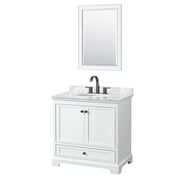 Wyndham Collection WCS202036SWBCMUNOM24 Deborah 36 Free Standing Single Vanity Set -