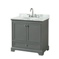 thumbnail image 1 of Wyndham Collection Wcs202036scmunomxx Deborah 36" Free Standing Single Vanity Set - Dark, 1 of 6