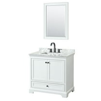 Wyndham Collection Wcs202036scmunsm24 Deborah 36" Free Standing Single Vanity Set - White