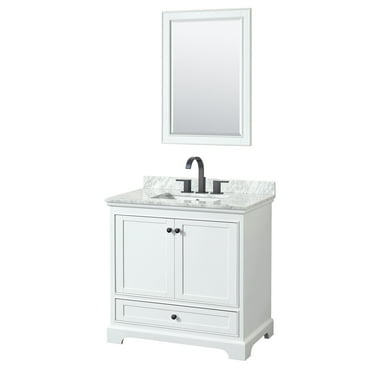 Wyndham Collection Wcs202036scmunsm24 Deborah 36" Free Standing Single Vanity Set - White