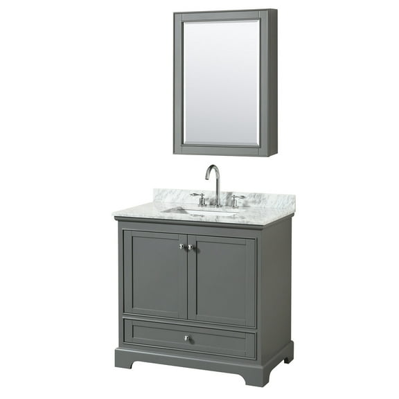 Wyndham Collection Wcs202036scmunsmed Deborah 36" Free Standing Single Vanity Set - Dark