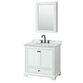 thumbnail image 1 of Wyndham Collection Wcs202036scmunsmed Deborah 36" Free Standing Single Vanity Set - White, 1 of 7