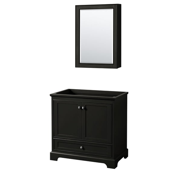 Wyndham Collection Wcs202036scxsxxmed Deborah 35-1/4" Free Standing Single Wood Vanity