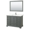 thumbnail image 1 of Wyndham Collection WCS202048SKGWQUNSM46 Deborah 48" Free Standing Single Basin Vanity Set, 1 of 7