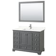 thumbnail image 1 of Wyndham Collection Wcs202048s-Qtz-Unsm46 Deborah 48" Free Standing Single Basin Vanity Set, 1 of 6