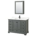 thumbnail image 1 of Wyndham Collection Wcs202048s-Qtz-Unsmed Deborah 48" Free Standing Single Basin Vanity Set, 1 of 6