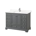 thumbnail image 1 of Wyndham Collection WCS202048SKGWQUNSMXX Deborah 48" Free Standing Single Basin Vanity Set, 1 of 6