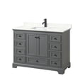 thumbnail image 1 of Wyndham Collection WCS202048SGBGTUNSMXX Deborah 48" Free Standing Single Basin Vanity Set, 1 of 6