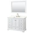 thumbnail image 1 of Wyndham Collection WCS202048SWGGTUS3M46 Deborah 48" Free Standing Single Basin Vanity Set, 1 of 7