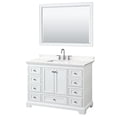 thumbnail image 1 of Wyndham Collection WCS202048SWHWQUS3M46 Deborah 48" Free Standing Single Basin Vanity Set, 1 of 7
