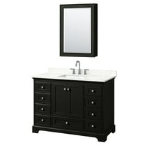 Wyndham Collection Wcs202048s-Qtz-Us3med Deborah 48" Free Standing Single Basin Vanity Set