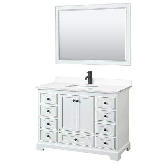 Wyndham Collection Wcs202048s-Vca-M46 Deborah 48" Free Standing Single Basin Vanity Set -