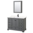 thumbnail image 1 of Wyndham Collection WCS202048SGBC2UNSMED Deborah 48" Free Standing Single Basin Vanity Set, 1 of 7