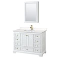 thumbnail image 1 of Wyndham Collection WCS202048SWGC2UNSMED Deborah 48" Free Standing Single Basin Vanity Set, 1 of 7