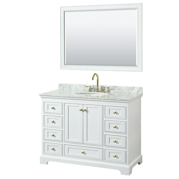 Wyndham Collection WCS202048SWGCMUNOM46 Deborah 48" Free Standing Single Vanity Set -