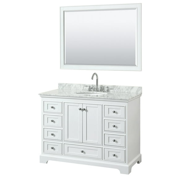 Wyndham Collection Wcs202048scmunom46 Deborah 48" Free Standing Single Vanity Set - White
