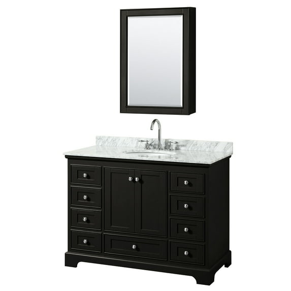 Wyndham Collection Wcs202048scmunomed Deborah 48" Free Standing Single Vanity Set - Dark