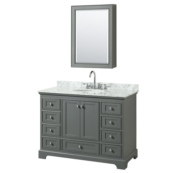 Wyndham Collection Wcs202048scmunomed Deborah 48" Free Standing Single Vanity Set - Dark
