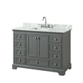 thumbnail image 1 of Wyndham Collection WCS202048SKGCMUNSMXX Deborah 48" Free Standing Single Vanity Set - Dark, 1 of 7