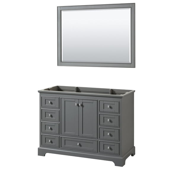 Wyndham Collection WCS202048SKGCXSXXM46 Deborah 47-1/4" Free Standing Single Wood Vanity