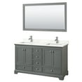 thumbnail image 1 of Wyndham Collection Wcs202060d-Qtz-Unsm58 Deborah 60" Free Standing Double Basin Vanity Set, 1 of 7