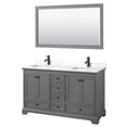 thumbnail image 1 of Wyndham Collection WCS202060DGBWQUNSM58 Deborah 60" Free Standing Double Basin Vanity Set, 1 of 7