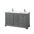 thumbnail image 1 of Wyndham Collection WCS202060DKGWQUNSMXX Deborah 60" Free Standing Double Basin Vanity Set, 1 of 7