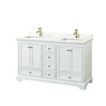 thumbnail image 1 of Wyndham Collection Wcs202060d-Qtz-Unsmxx Deborah 60" Free Standing Double Basin Vanity Set, 1 of 6