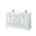 thumbnail image 1 of Wyndham Collection WCS202060DWHGTUNSMXX Deborah 60" Free Standing Double Basin Vanity Set, 1 of 6