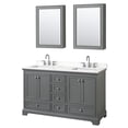 thumbnail image 1 of Wyndham Collection WCS202060DKGWQUS3MED Deborah 60" Free Standing Double Basin Vanity Set, 1 of 7