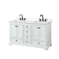 thumbnail image 1 of Wyndham Collection Wcs202060d-Qtz-Us3mxx Deborah 60" Free Standing Double Basin Vanity Set, 1 of 6