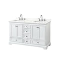 thumbnail image 1 of Wyndham Collection WCS202060DWHGTUS3MXX Deborah 60" Free Standing Double Basin Vanity Set, 1 of 6
