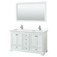 thumbnail image 1 of Wyndham Collection WCS202060DWHWCUNSM58 Deborah 60" Free Standing Double Basin Vanity Set, 1 of 7