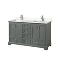 thumbnail image 1 of Wyndham Collection WCS202060DKGC2UNSMXX Deborah 60" Free Standing Double Basin Vanity Set, 1 of 6