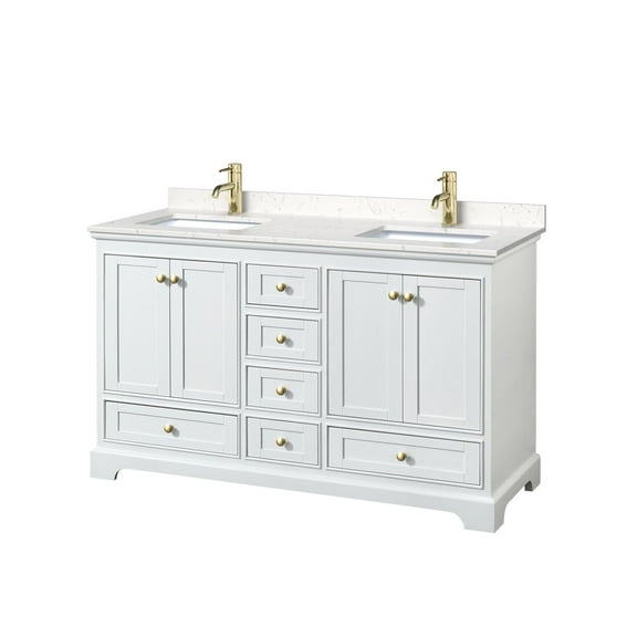 Wyndham Collection Wcs202060d-Vca-Mxx Deborah 60" Free Standing Double Basin Vanity Set -