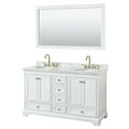 thumbnail image 1 of Wyndham Collection Wcs202060dcmunom58 Deborah 60" Free Standing Double Vanity Set - White, 1 of 7