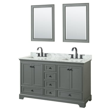 Wyndham Collection Wcs202060dcmunsm24 Deborah 60" Free Standing Double Vanity Set - Dark