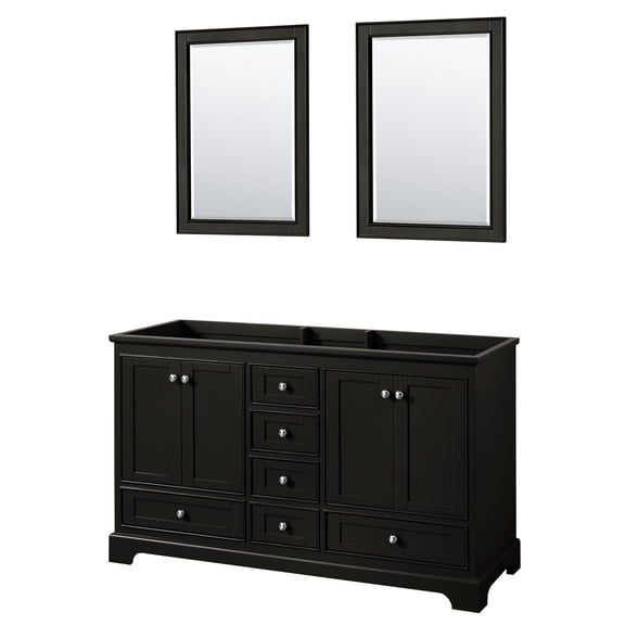 Wyndham Collection WCS202060DDECXSXXM24 Deborah 59-1/4" Double Free Standing Wood Vanity