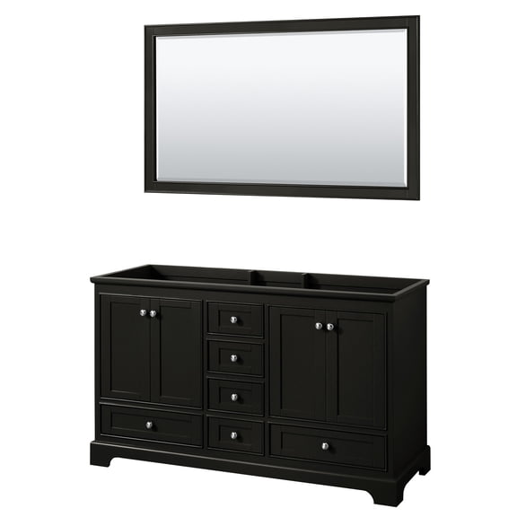 Wyndham Collection WCS202060DDECXSXXM58 Deborah 59-1/4" Double Free Standing Wood Vanity