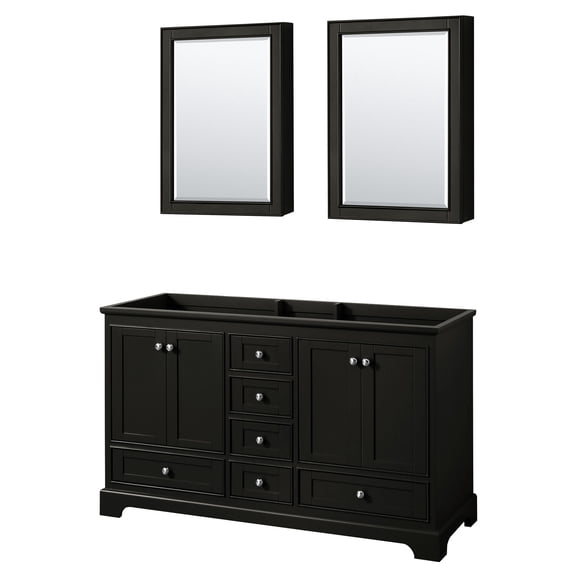 Wyndham Collection WCS202060DDECXSXXMED Deborah 59-1/4" Double Free Standing Wood Vanity