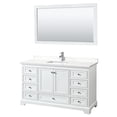thumbnail image 1 of Wyndham Collection WCS202060SWHWQUNSM58 Deborah 60" Free Standing Single Basin Vanity Set, 1 of 7