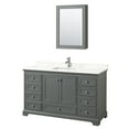 thumbnail image 1 of Wyndham Collection WCS202060SKGGTUNSMED Deborah 60" Free Standing Single Basin Vanity Set, 1 of 6