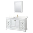 thumbnail image 1 of Wyndham Collection WCS202060SWGWQUNSMED Deborah 60" Free Standing Single Basin Vanity Set, 1 of 7