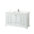 thumbnail image 1 of Wyndham Collection WCS202060SWHWQUNSMXX Deborah 60" Free Standing Single Basin Vanity Set, 1 of 7
